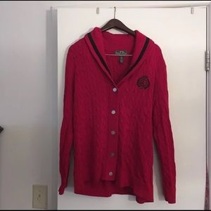 Lauren by Ralph Lauren Red cardigan sweater